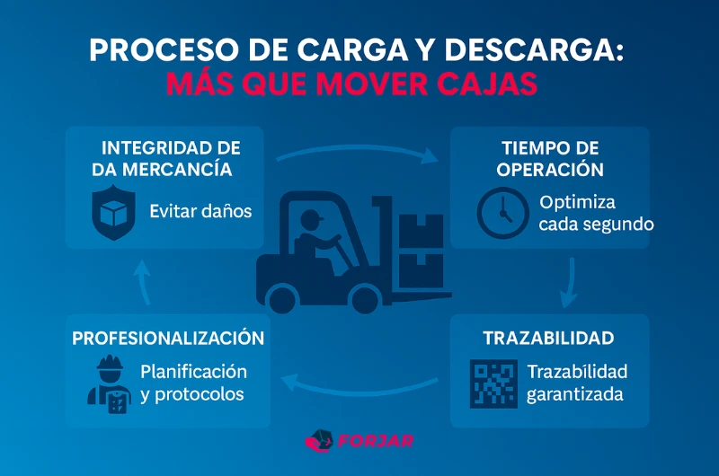 proceso de carga y descarga de mercancias